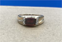 JCPenney’s 2007 10k Garnet & Diamond Ring