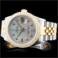 36MM DateJust Watch with Diamonds in YG/SS