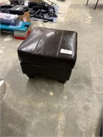 Leather covered Ottoman