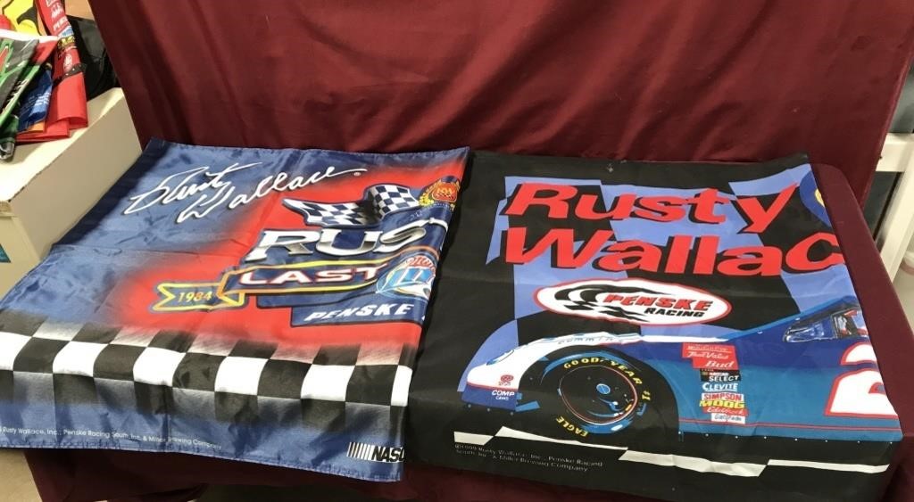 Various Large Nylon Flags From Mostly NASCAR Races