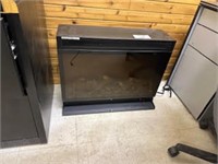 Electric Black Glass Fire Place