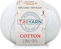 4PCS Troyarn Cotton 60% Cotton 40% Acrylic Yarn  1