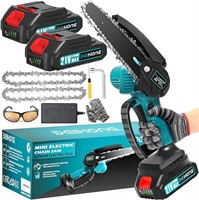 Mini Chainsaw Cordless 6-Inch with 2 Battery, Mini