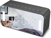FLOITTUY Bluetooth Speaker Alarm Clock, 6" LED Mi