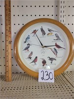 Battery operated bird clock with sound