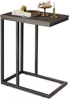 WLIVE Side Table  C Shaped End Table for Couch