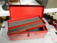 Vintage tool box and tray