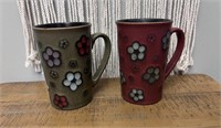 2 Coffee Mugs - Floral
