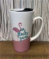"No FLOCKS Given" Flamingo Tall Mug