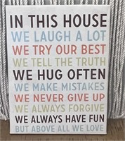 In This House- House Rules - Wall Decor