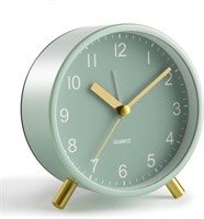 Analog Alarm Clock  4 inch Super Silent Non Tickin