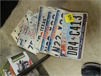Lot of assorted license plates