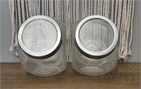 2 Glass Storage Jars