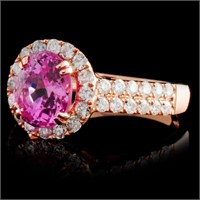 2.29ct Spinel & 0.76ct Diam Ring in 18K Rose Gold