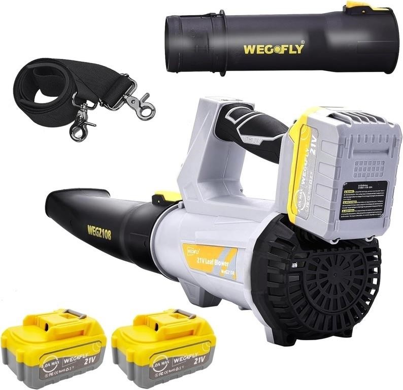 WeGofly 500 CFM Leaf Blower  2x21V 4.0Ah Battery -