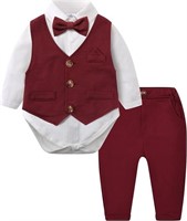 *Baby Boys' 3-Piece Formal Outfit 18-24M, Red*