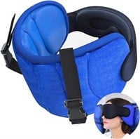 Travel Pillow with Eye Mask, Blue