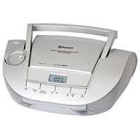 *Portable CD Boombox with AM/FM Radio, Silver*