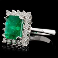 2.28ct Emerald & 0.57ct Diamond Ring in 18K Gold