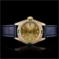 Rolex DateJust 2.25ctw YG Full Bust Diamond Watch