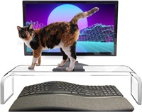21 Acrylic Monitor Stand Riser  Anti Cat Keyboard