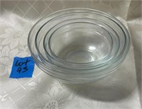 Clear Glass Small Mixing Bowls Set