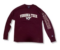 Virginia Tech Hokies Mens Long Sleeve Shirt Size L