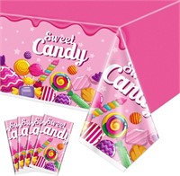 Hegbolke 4pk Candy Land Tablecloths  86x51  for Ca