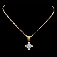 0.50ctw Diamond Pendant in 18K Yellow Gold