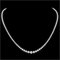 7.00ct Diamond Necklace in 18k White Gold
