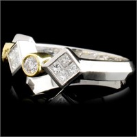 0.60ctw Diamond Ring in 18K Two Tone Gold