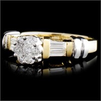 0.52ctw Diamond Ring in 14K Two Tone Gold
