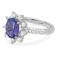 2.00ct Tanzanite & 0.75ct Diamond Ring in 14K Gold