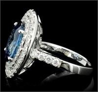 18K Sapphire & Diamond Ring, 6.74ct & 1.31ct