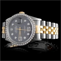 36MM DateJust Watch with Diamonds in YG/SS