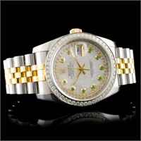 36MM Rolex 116233 YG/SS Watch with Diamonds