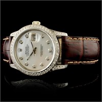 Diamond 36MM Rolex DateJust Watch 1.50ctw