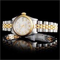 Ladies' Diamond Rolex YG/SS DateJust Watch