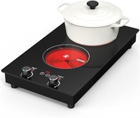 2400W Electric Cooktop  Knob Control  11 Power  2