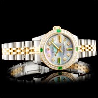 Diamond Rolex DateJust YG/SS Watch