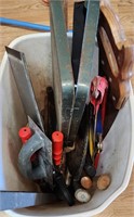 Large Trash Can Packed full Of tools