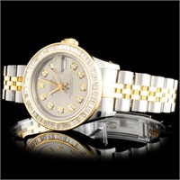 Ladies Diamond Rolex YG/SS DateJust Watch