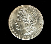 Coin 1891-CC Morgan Silver Dollar-Unc.