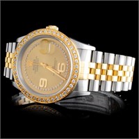 36mm Rolex DateJust Watch with 1.50ct Diam YG/SS