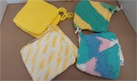 Beautiful hand crochet pot holder sets. Each are