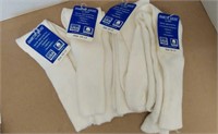 (4) pair white Diabetic socks by Eros. Sz10-13.
