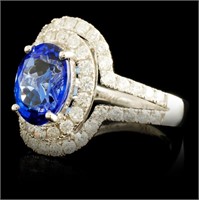 2.78ct Tanzanite & 1.05ctw Diam Ring in 18K Gold