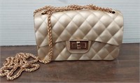 Girls quilted style handbag, thick heavy rubber