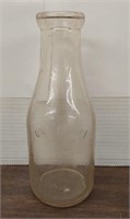Vintage 1qt glass milk bottle