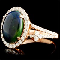 2.00ct Opal & .55ctw Diam Ring in 14K Gold